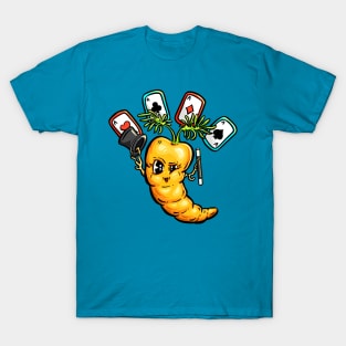 The Carrot Magician Lucky Aces Cartoon T-Shirt